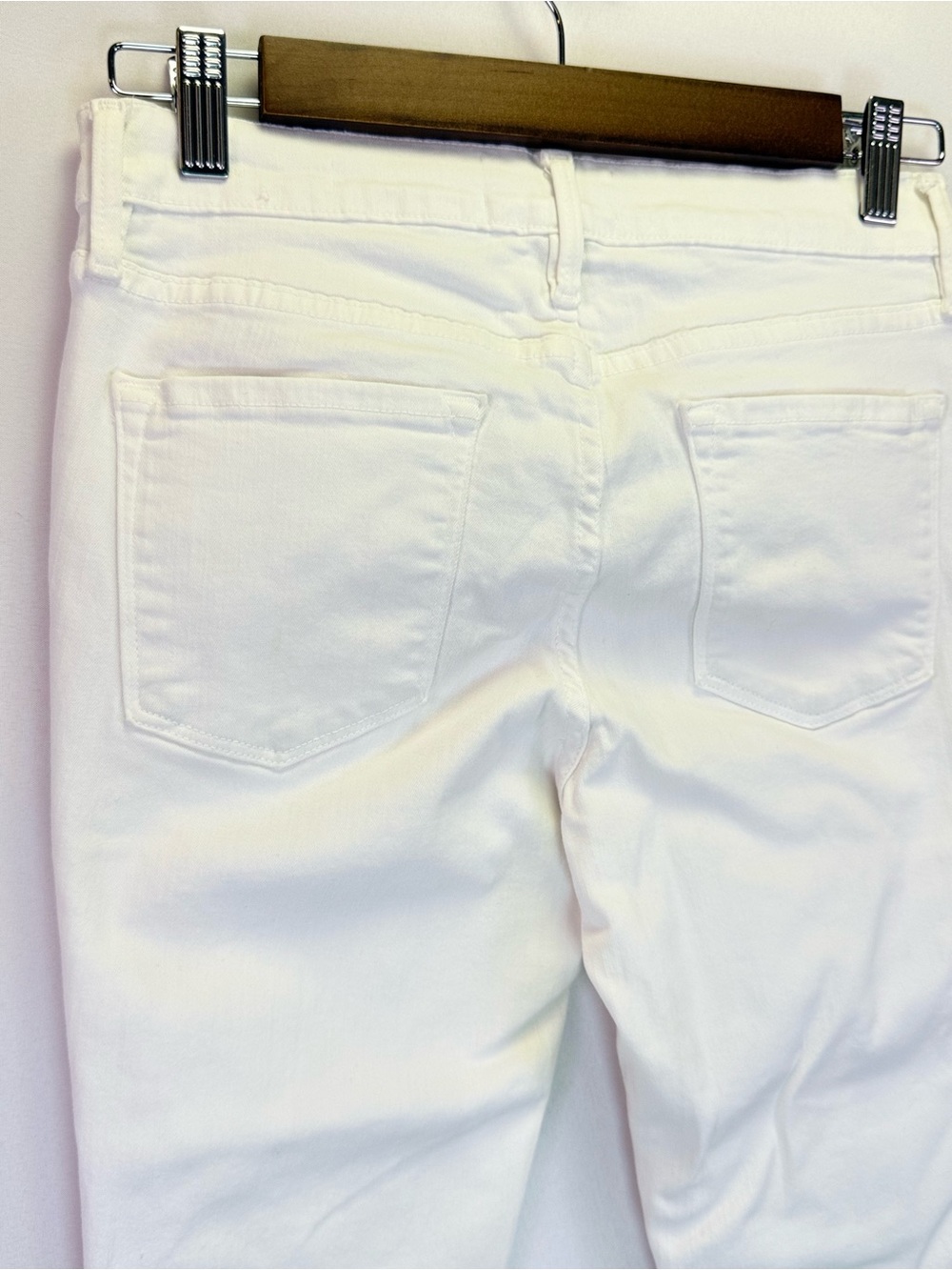 FRAME Denim Le Skinny De Jeanne White Stretch Distressed Jeans Women’s Size 28 - Picture 5 of 10